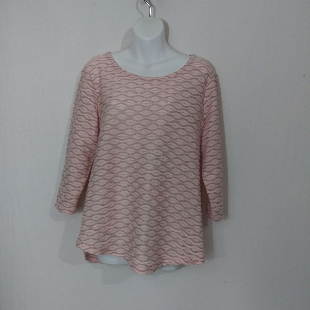 Chico's Soft Pink Textured Blouse